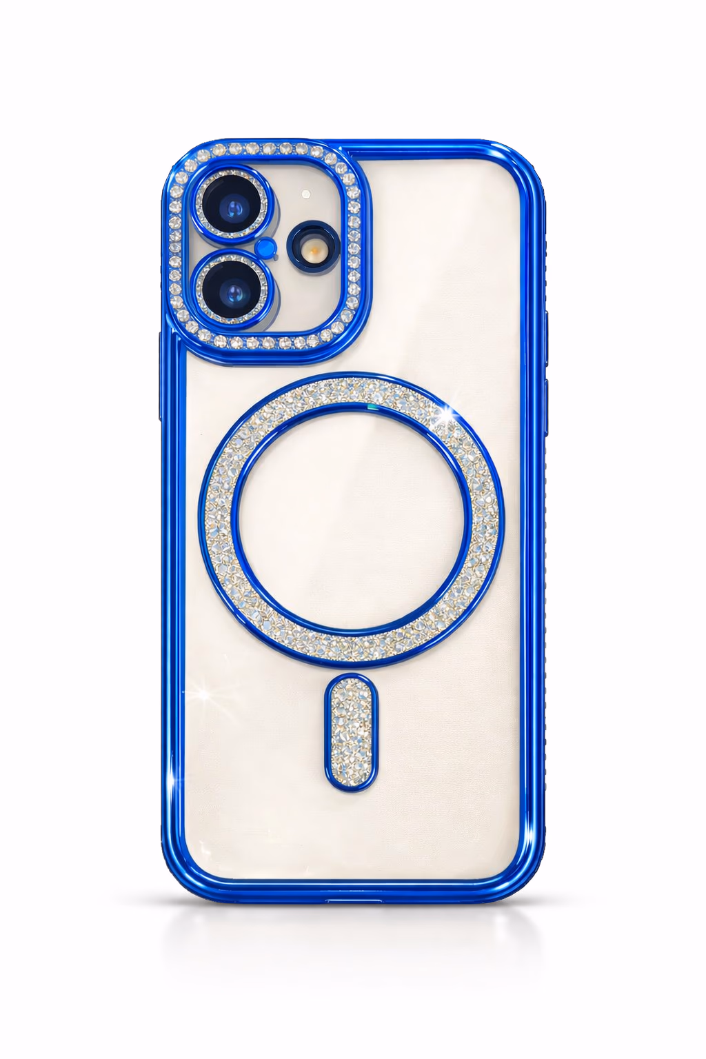 iPhone 16 - Bling Magsafe + Lens Protection - Blue